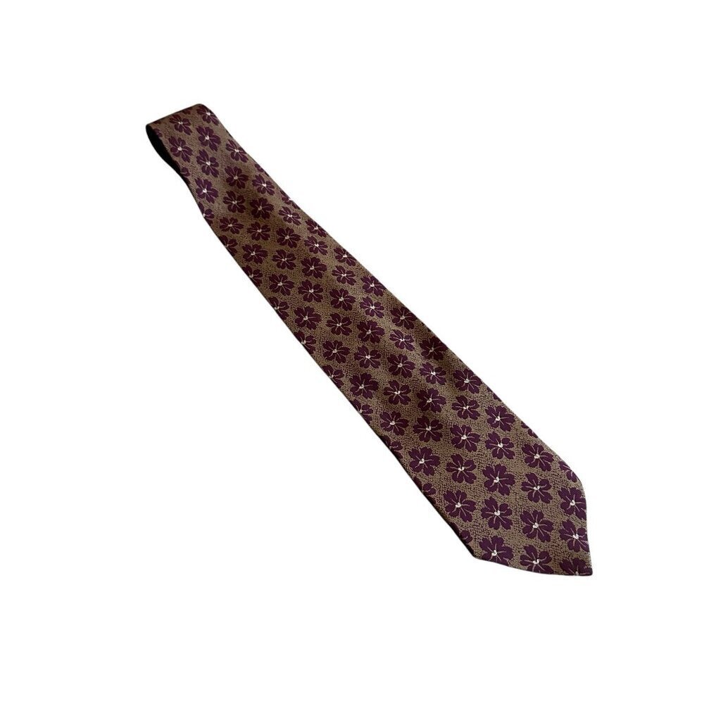 Giorgio Armani Cravatte Silk Neck Tie 100% Pure Silk Floral Print Luxury Men's